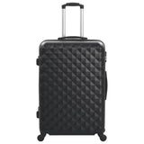 Hardcase Trolley Set 3 pcs Black ABS - Side View