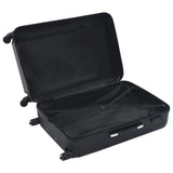 Hardcase Trolley Set 3 pcs Black ABS - Rear View