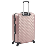 Hardcase Trolley Set 3 pcs Rose Gold ABS - Top-Down View