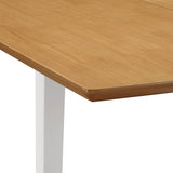 Extendable Dining Table White - 45-Degree Angle
