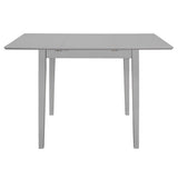Extendable Dining Table Grey (80-120)x80x74 cm MDF - Top-Down View