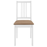 Dining Chairs with Cushions 4 pcs White Solid Wood - Side View