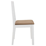 Dining Chairs with Cushions 4 pcs White Solid Wood - Top-Down View