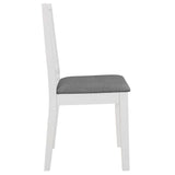 Dining Chairs with Cushions 2 pcs White Solid Wood - Top-Down View