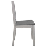 Dining Chairs with Cushions 4 pcs Grey Solid Wood - Top-Down View