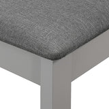Dining Chairs with Cushions 4 pcs Grey Solid Wood - Rear View