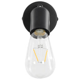 Spot Lights 2 pcs with Filament Bulbs 2 W Black E27 - Rear View