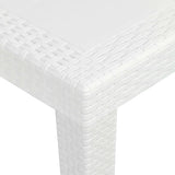 5 Piece Outdoor Dining Set Plastic White Rattan Look - Extra Image