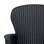 5 Piece Outdoor Dining Set Plastic Anthracite Rattan Look