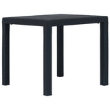 5 Piece Outdoor Dining Set Plastic Anthracite Rattan Look