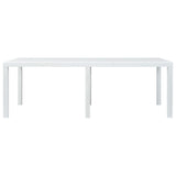 9 Piece Outdoor Dining Set Plastic White Rattan Look