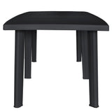 9 Piece Outdoor Dining Set Plastic Anthracite - Extra Image