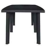 11 Piece Outdoor Dining Set Plastic Anthracite
