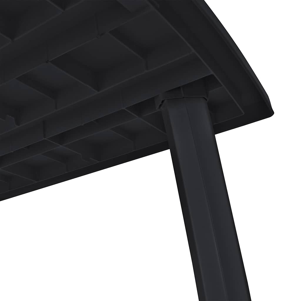 11 Piece Outdoor Dining Set Plastic Anthracite