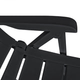 11 Piece Outdoor Dining Set Plastic Anthracite - Low Angle