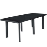 11 Piece Outdoor Dining Set Plastic Anthracite
