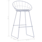 Bar Chairs 2 pcs White Faux Leather - Close-Up Angle