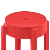 Stackable Stools 4 pcs Multicolour Plastic - Close-Up Angle