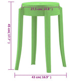 Stackable Stools 4 pcs Multicolour Plastic