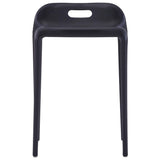 Stackable Stools 4 pcs Black Plastic