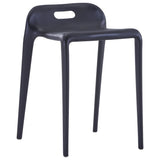 Stackable Stools 4 pcs Black Plastic - Top-Down View