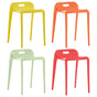 Stackable Stools 4 pcs Multicolour Plastic