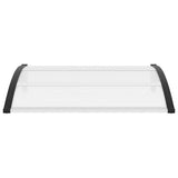 Door Canopy Black and Transparent 120x75 cm PC