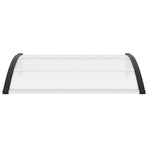 Door Canopy Black and Transparent 120x75 cm PC