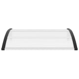 Door Canopy Black and Transparent 120x75 cm PC - Top-Down View