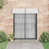 Door Canopy Black and Transparent 200x75 cm PC