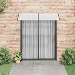 Door Canopy Black and Transparent 200x75 cm PC
