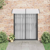 Door Canopy Black and Transparent 200x75 cm PC - Side View