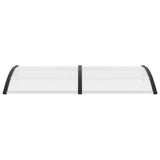 Door Canopy Black and Transparent 200x75 cm PC