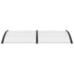 Door Canopy Black and Transparent 200x75 cm PC