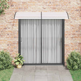 Door Canopy Black and Transparent 240x75 cm PC - Side View