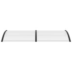 Door Canopy Black and Transparent 240x75 cm PC