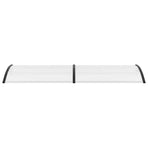 Door Canopy Black and Transparent 300x75 cm PC