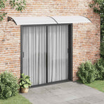 Door Canopy Black and Transparent 300x75 cm PC