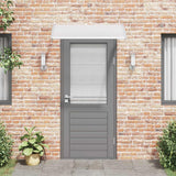 Door Canopy Grey and Transparent 120x75 cm PC - Side View