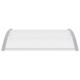Door Canopy Grey and Transparent 120x75 cm PC