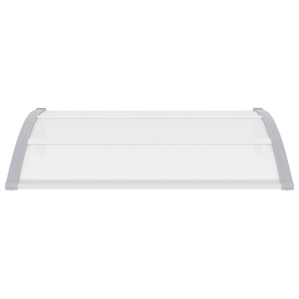 Door Canopy Grey and Transparent 120x75 cm PC