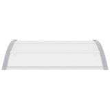Door Canopy Grey and Transparent 120x75 cm PC - Top-Down View