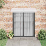Door Canopy Grey and Transparent 200x75 cm PC - Side View