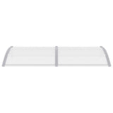 Door Canopy Grey and Transparent 200x75 cm PC