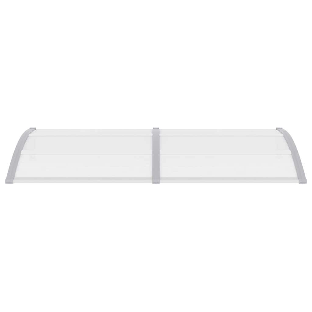 Door Canopy Grey and Transparent 200x75 cm PC
