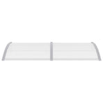 Door Canopy Grey and Transparent 200x75 cm PC