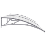 Door Canopy Grey and Transparent 200x75 cm PC - 45-Degree Angle