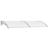Door Canopy Grey and Transparent 240x75 cm PC