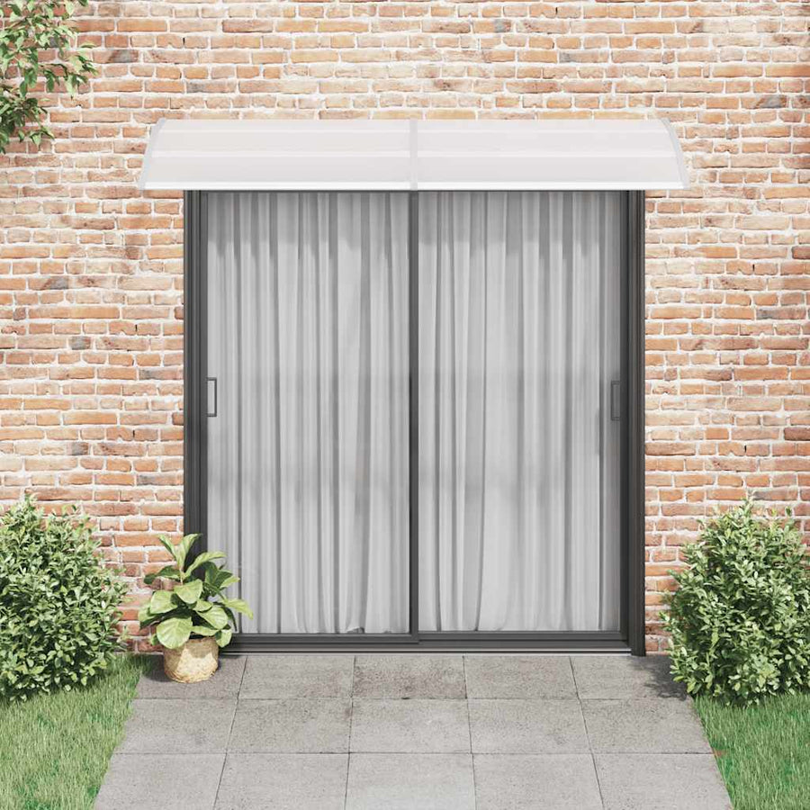 Door Canopy Grey and Transparent 240x75 cm PC