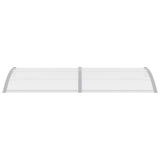 Door Canopy Grey and Transparent 240x75 cm PC